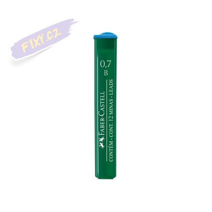 FABER-CASTELL náhradní tuhy do mikrotužky Polymer 0,7mm B, 12ks