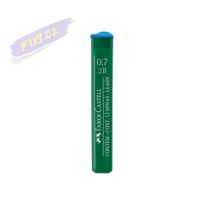 FABER-CASTELL náhradní tuhy do mikrotužky Polymer 0,7mm 2B, 12ks