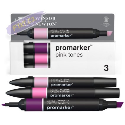 884955097236 W&N PROMARKER 3 PINK TONES SET 884955097236 [DHI] (For Presentations)