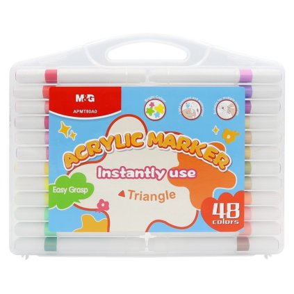 Akrylové fixy M&G Triangle, 48 ks
