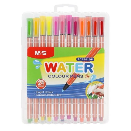 Akvarelové fixy M&G šestihranné, 24 ks