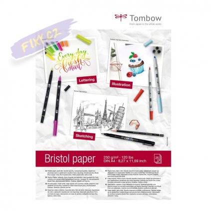 7086 2 blok a4 tombow bristol sketching 25 listu