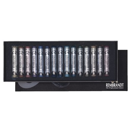 Křídové pastely REMBRANDT Soft, 15 ks Dark