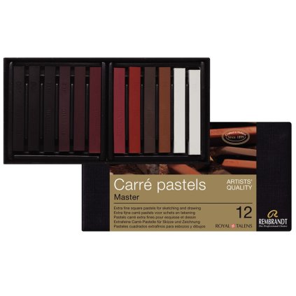 Křídové pastely REMBRANDT Carré, 12 ks Master