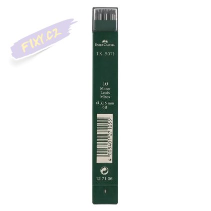 FABER-CASTELL náhradní tuhy do mechanické tužky TK 9071 3,15mm 6B, 10ks