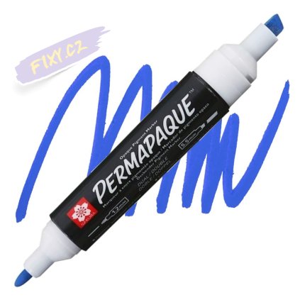 Permanentní popisovač SAKURA Permapaque oboustranný, modrý