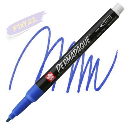 Permanentní popisovač SAKURA Permapaque tenký, modrý