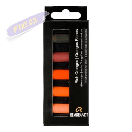 rembrandt soft pastel set rich oranges 5 half pastels 982278