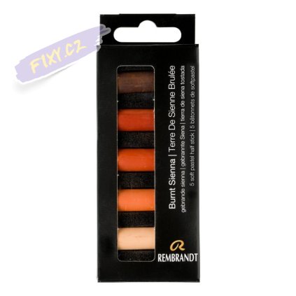 rembrandt soft pastel set burnt sienna 5 half pastels 379687