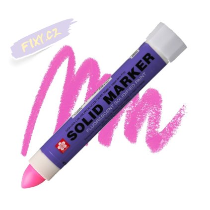 Voskový nesmazatelný popisovač SAKURA Solid, fluorescenční růžový