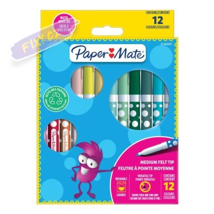 PAPER MATE dětské fixy, 12ks