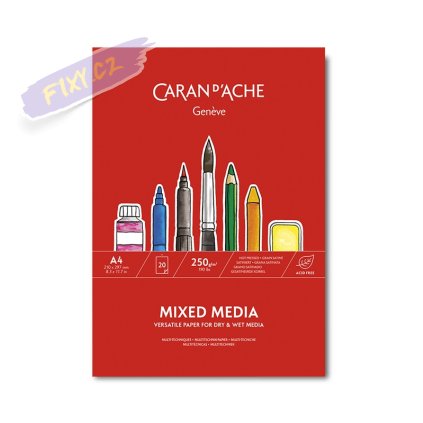 f bloc a dessin multi techniques format a4 20 feuilles caran d ache detail0 0