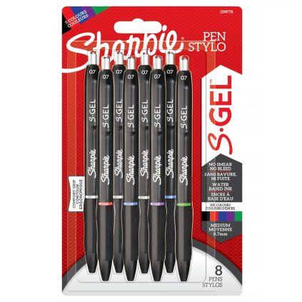Gelová pera SHARPIE S-GEL, 8 ks