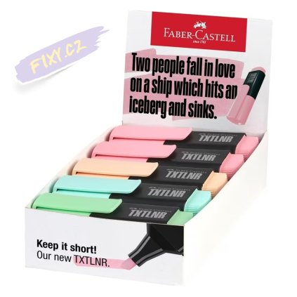 FABER-CASTELL zvýrazňovače TXTLNR Mini, 10ks pastelové "A"