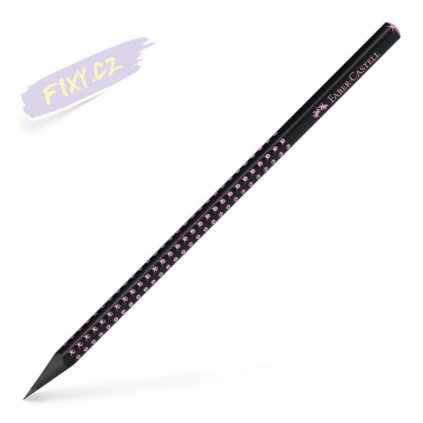 FABER-CASTELL grafitová tužka Grip Sparkle B, Midnight Rose