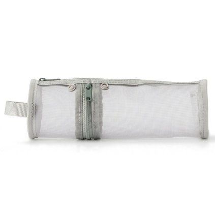 Síťované pouzdro MUJI oválné šedé "S"