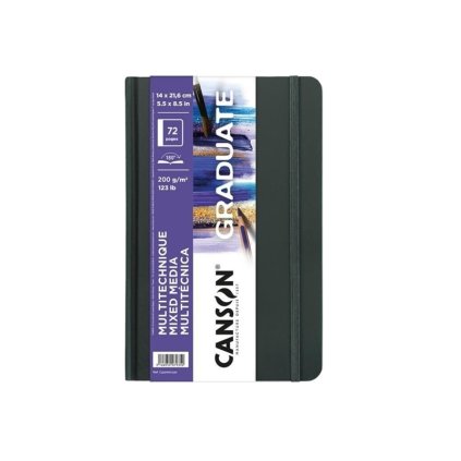 Skicář CANSON Graduate Mixed Media A5, 36 listů White 200 g