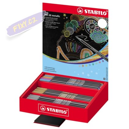 Fix STABILO Pen 68 metallic, 60ks ve stojánku