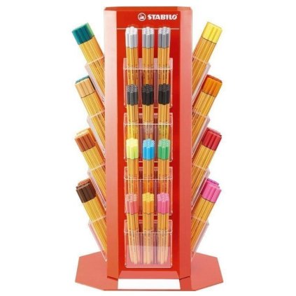 Linery STABILO point 88, 480 ks ve stojánku