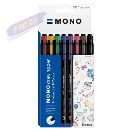 TOMBOW Fineliner MONO drawing pen 0,35mm, 8ks