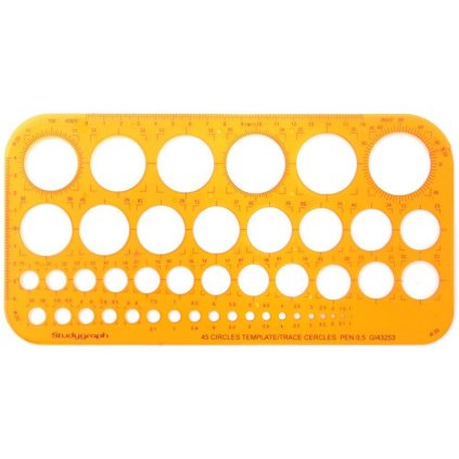 Šablona GRAPH'IT na kružnice 1-36 mm