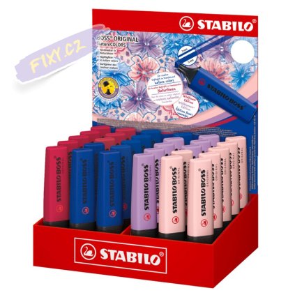Zvýrazňovač STABILO BOSS ORIGINAL, nature 30ks ve stojánku