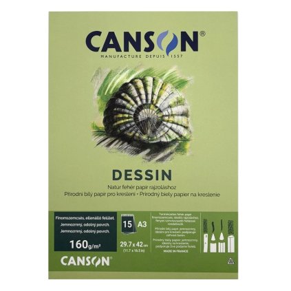Blok CANSON Student Dessin A3, 15 listů 160 g