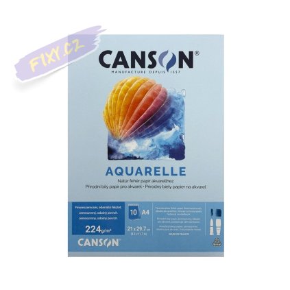 Blok CANSON Student Aquarelle A4, 10 listů 224g