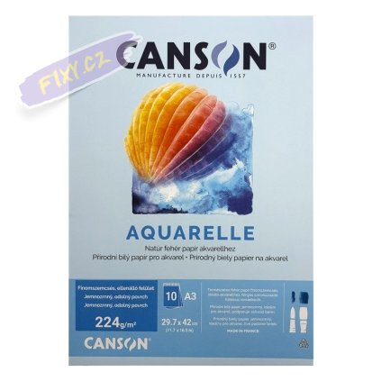 Blok CANSON Student Aquarelle A3, 10 listů 224g