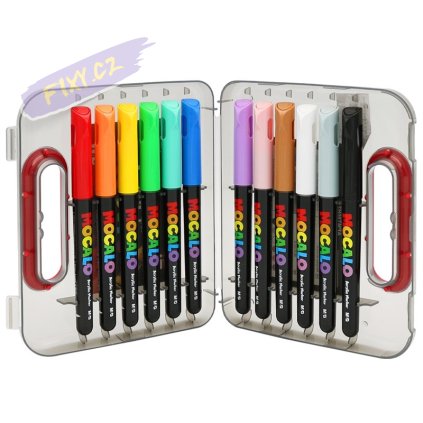 m g mocalo akrylovy popisovac stetcovy hrot sada 12 barev (1)