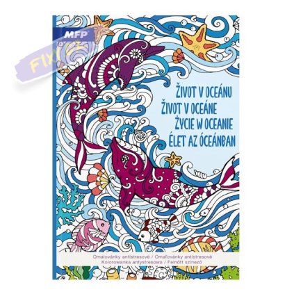 Omalovánky antistresové Život v oceánu, A4 32 listů