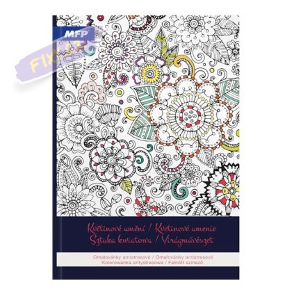 Omalovánky antistresové Květinové umění, A4 32 listů