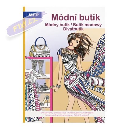 Omalovánky antistresové Módní butik, A4 32 listů