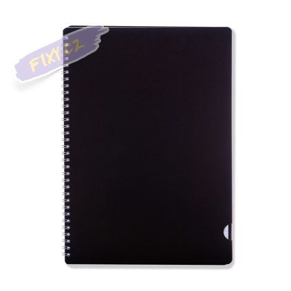 Zápisník "Plastic Black" A4, 60 bílých linkovaných listů