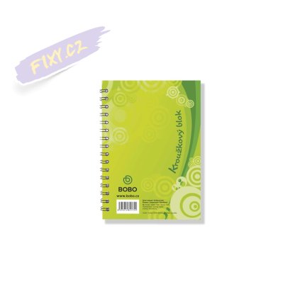 Kroužkový blok BOBO A6, 40 čtverečkovaných listů