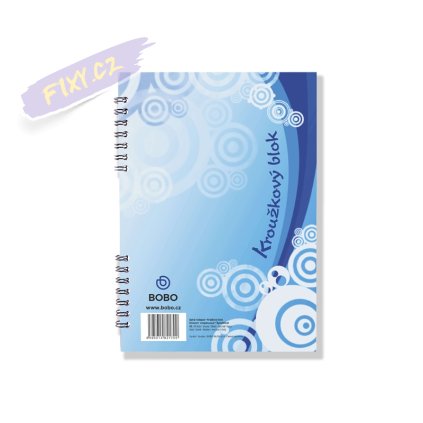 Kroužkový blok BOBO A5, 40 čistých listů