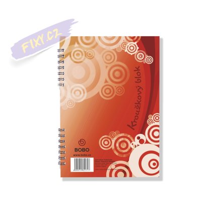 Kroužkový blok BOBO A5, 40 linkovaných listů