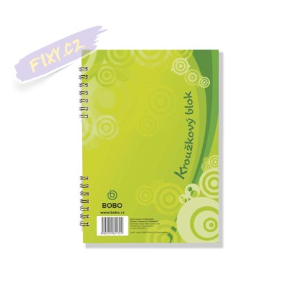 Kroužkový blok BOBO A5, 40 čtverečkovaných listů