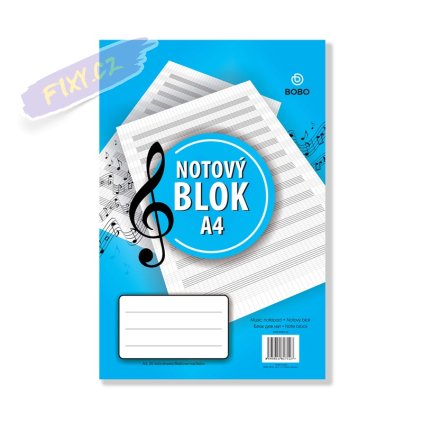 Notový blok BOBO A4, 25 listů