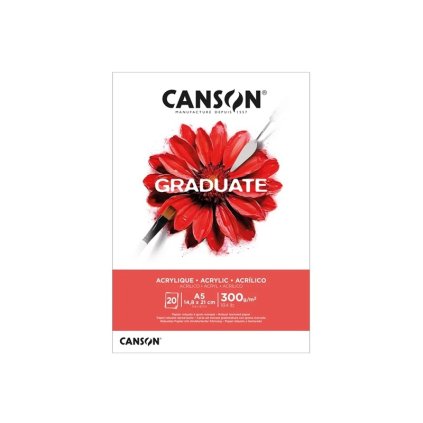 Blok CANSON Graduate Acrylic A5, 20 listů 300 g