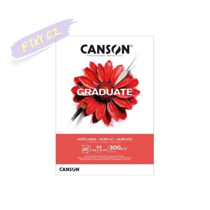 Blok CANSON Graduate Acrylic A5, 20 listů 300g