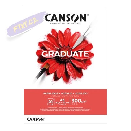Blok CANSON Graduate Acrylic A3, 20 listů 300g