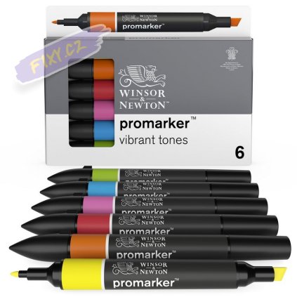 884955070352 W&N PROMARKER VIBRANT TONES 6PC 884955070352 [OPEN DHI] (For Presentations)