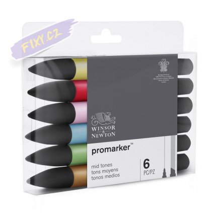 7815 4 winsor newton promarker lihovy 6ks mid tones