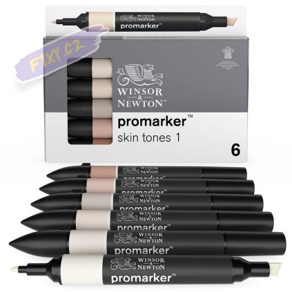 884955070390 W&N PROMARKER SKIN TONES SET 1 6PC 884955070390 [OPEN DHI] (For Presentations)