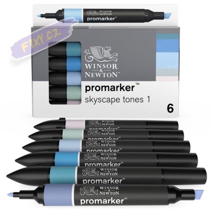 884955070437 W&N PROMARKER SKYSCAPE TONES SET 1 6PC 884955070437 [OPEN DHI] (For Presentations)