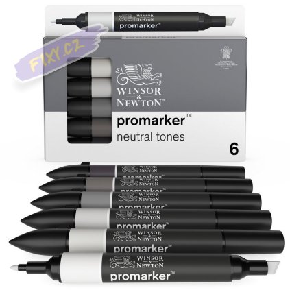 884955071045 W&N PROMARKER NEUTRAL TONES 6PC 884955071045 [OPEN DHI] (For Presentations)