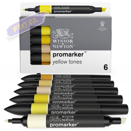 884955073841 W&N PROMARKER YELLOW TONES 6PC 884955073841 [OPEN DHI] (For Presentations)