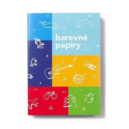 Barevné papíry BOBO Svět A4, 10 listů