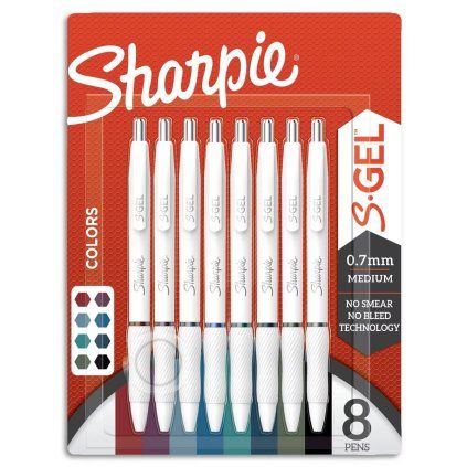 Gelová pera SHARPIE S-GEL Style, 8 ks barevné